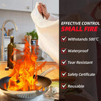 Pack Of 2 Fire Blanket Fiberglass Fire Emergency Rescue Shelter Flame Retardant Escape Survival Safety Cover