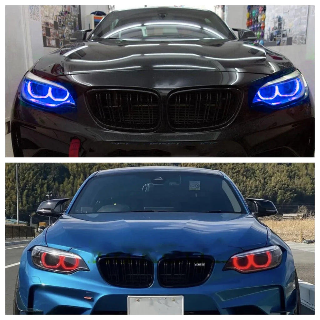Amber Purple Yellow Blue Red DRL Angel Eyes For 2014-2017 BMW 2 Series M2  F87 F22 F23 220i 228i M240i Xenon Headlight Daylight