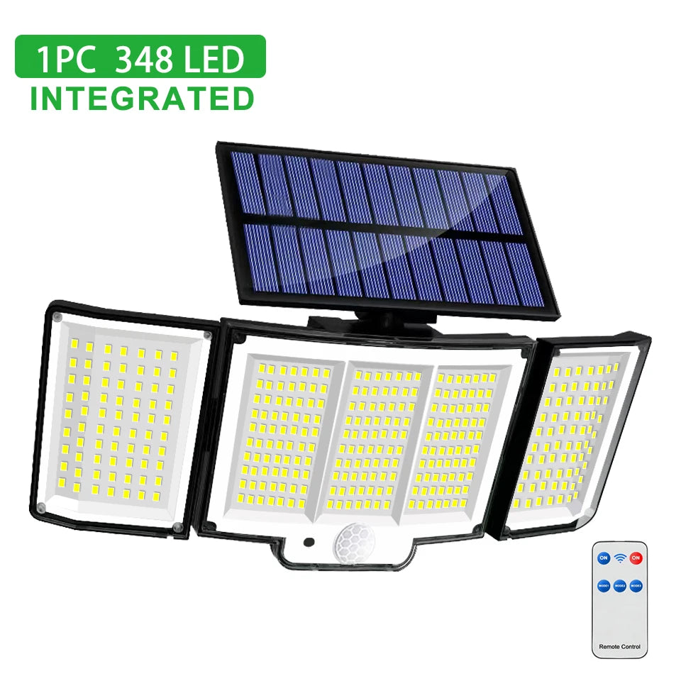 234/318/348 LED Solar Lights 3 Working Modes Super Bright Motion Sensor Outdoor IP65 Waterproof Flood Wall Security Lights Yard