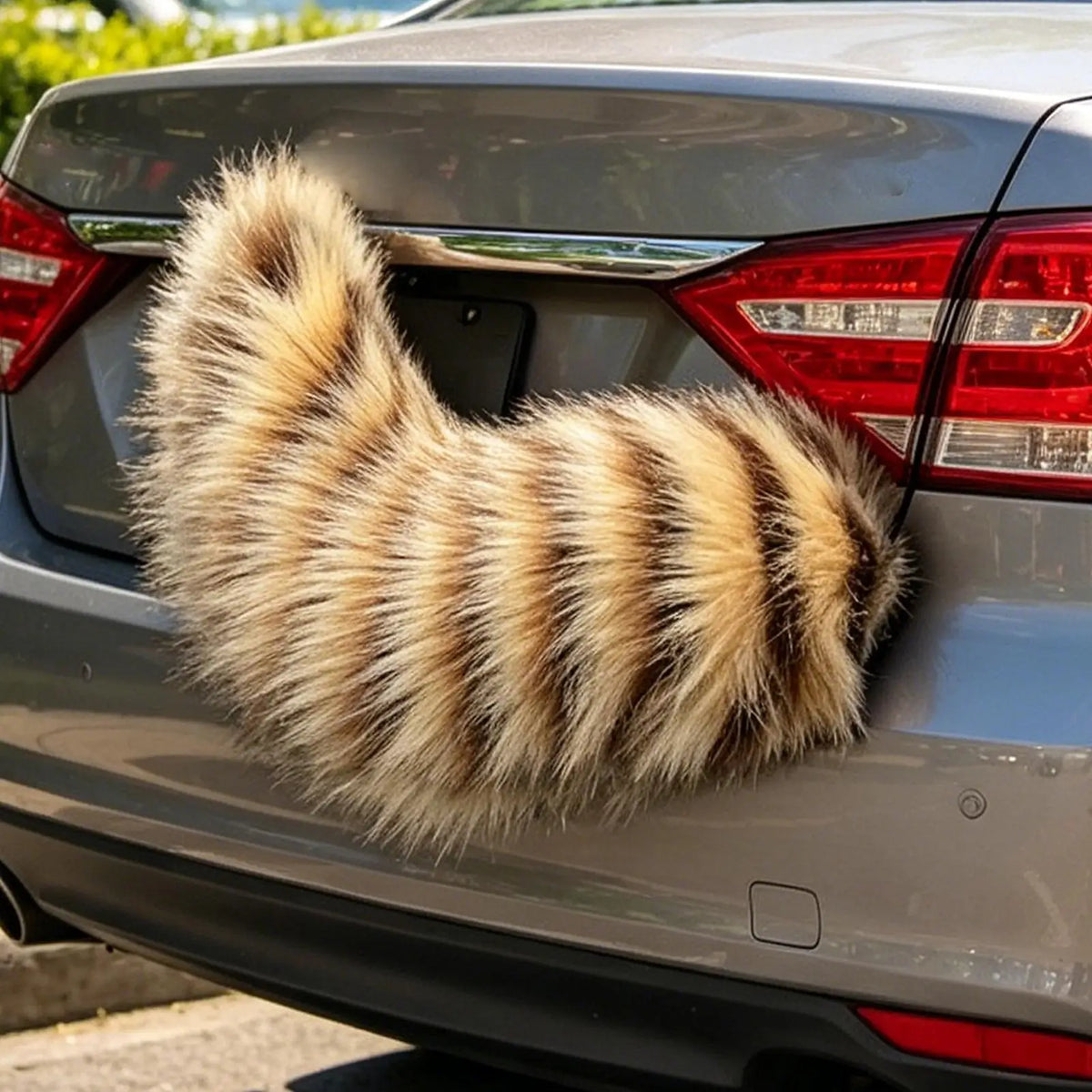 Moving Furry Tail 1PC Remote Control Wagging Plush Animal Tail Car Trunk Decoration Cosplay Role Play Prop for Halloween Party