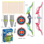 Bow and Arrow Set Light Up Archery Toy Kids Outdoor with Standing Target Birthday Gifts Indoor Games Toys Children New Year Gift