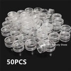 50/100/300pcs 5g Transparent Cosmetic Bottles Containers Pot Sample Clear Cream Jar For Nail Arts Small Clear Can Tin For Balm
