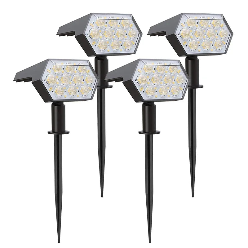 Solar Lights Outdoor  92 LED Solar Spot Lights Outdoor IP67 Waterproof Solar Garden Lights 2 In 1 for Yard Garden Porch