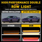 Car Front Amber Rear Red Bumper LED Side Marker Light Lamps For Dodge Challenger 2015 2016 2017 2018 2019 2020 2021 2022 2023