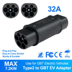 Kolanky 32A 7.2KW EV Charger Adapter Type 2 To Gbt Conventer For China GBT Electric Vehicle Cars Adaptor
