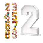Food Fillable Number Shaped Sweets Flower Candy Cupcake Container Box for Wedding Anniversary Birthday Party Baby Shower Decore