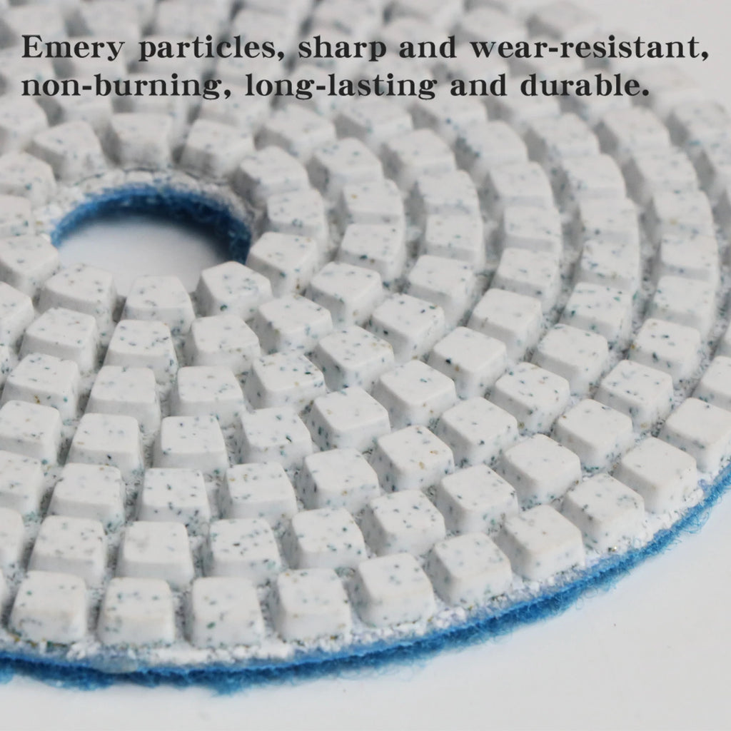 9pcs 3" 4 inch 100mm Diamond Polishing Pads Kit Wet/Dry for Granite Stone Concrete Marble Polishing Use Grinding Discs Set
