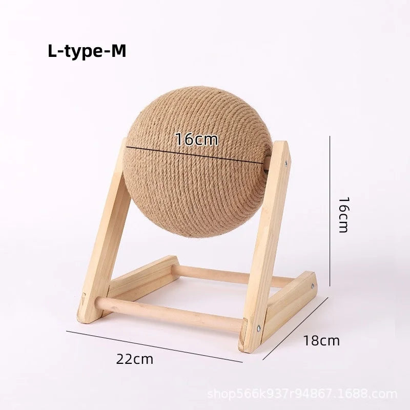 Cat Scratching Ball Toy Kitten Sisal Rope Ball Board Grinding Paws Toy Cats Scratcher Wear-resistant Pet Furniture Supplies