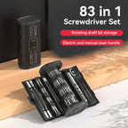 83-in-1 Precision Electric Screwdriver Set USB Rechargeable 4-Level Torque LED Display Light