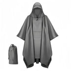 3-in-1 Waterproof Outdoor Rain Poncho Cover, Lightweight Hiking Travel Raincoat - Multiple Colors