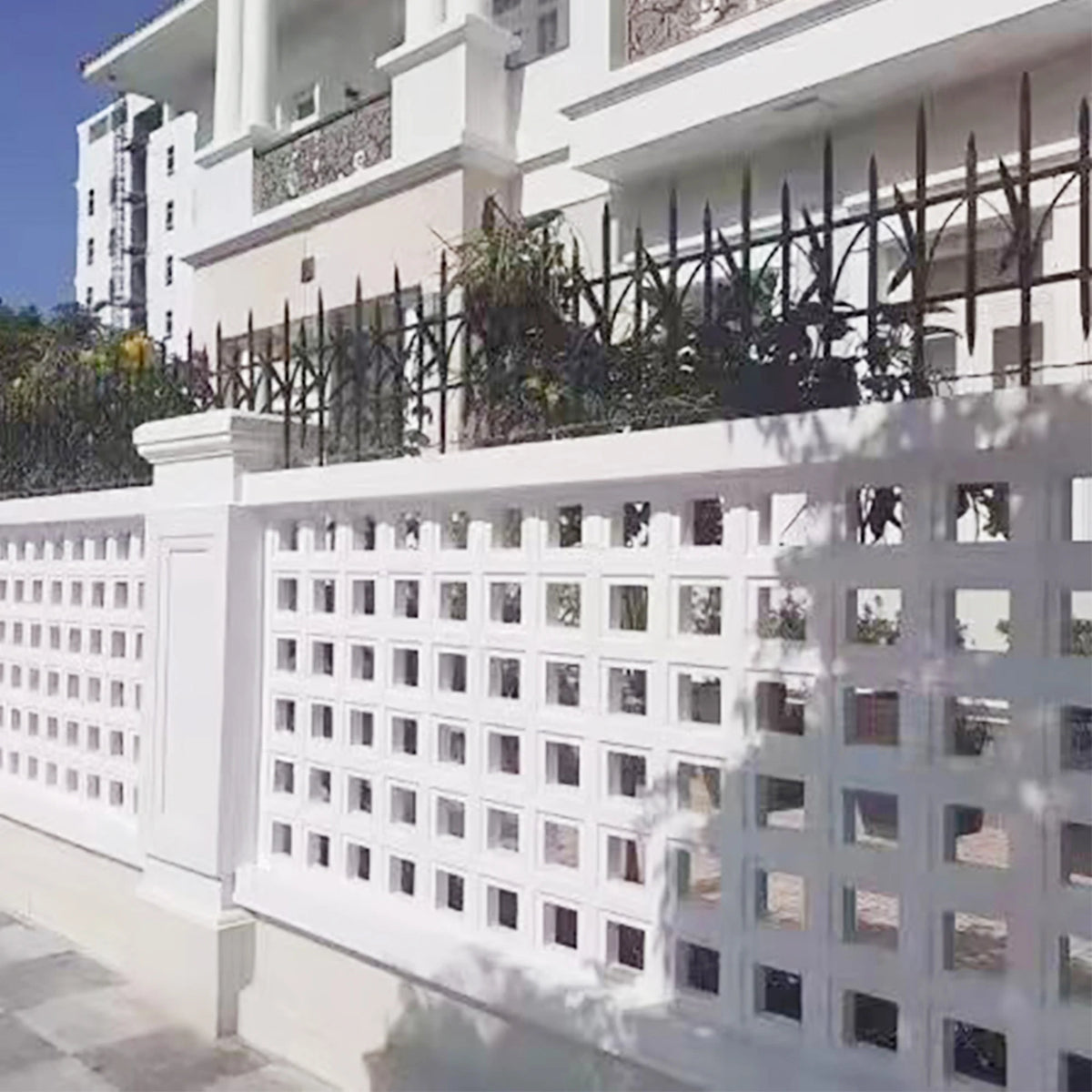 20*20*6cm Cement Mold Hollow Plastic Brick Mold Grid Background Wall Decoration Garden Window Flower Fence Wall Mold