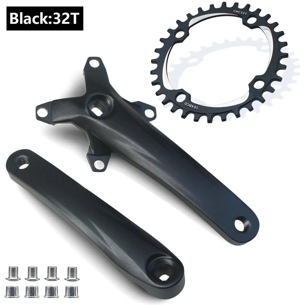 170 104BCD 64BCD MTB Bicycle Crank set Square taper Crank Mountain Bike Crankset 30T~42T Chainring For 8 9 10 11 speed chain