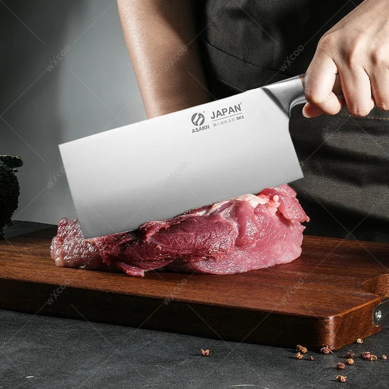 WXCOO Japanese Kitchen Knives Stainless Steel Professional Chef Knife Fish Fillet Meat Cleaver Slicing Knife Cooking Tools