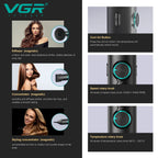 VGR High-Speed Hair Dryer V-401 110000 RPM Brushless Motor Hot/Cold EU Plug