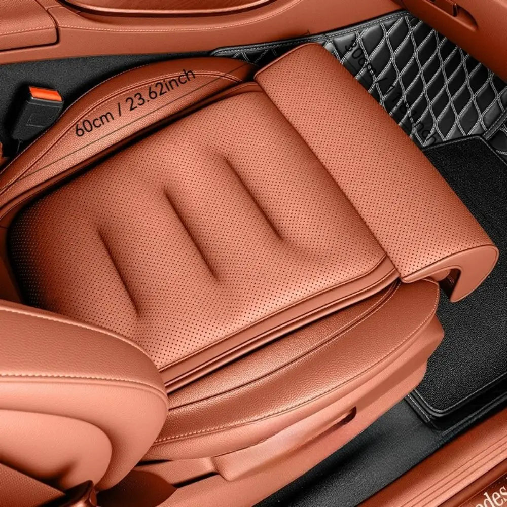 Universal Suede Cover Memory Foam Leg Support Thick Padding Non-slip Car Seat Cushion Adjustable Seat Extender