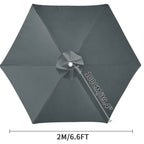 Waterproof Replacement Umbrella Cloth 2/3M Patio Parasol Cover UV-Anti Canopy Cover Replacement Parasol Cover for Balcony Garden