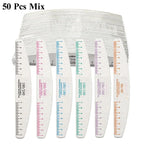 50pcs Nail File Wooden Sanding Buffer Block Pedicure Manicure UV Gel Nail Polish Pro Nail Files Artificial Nail Tips Tools