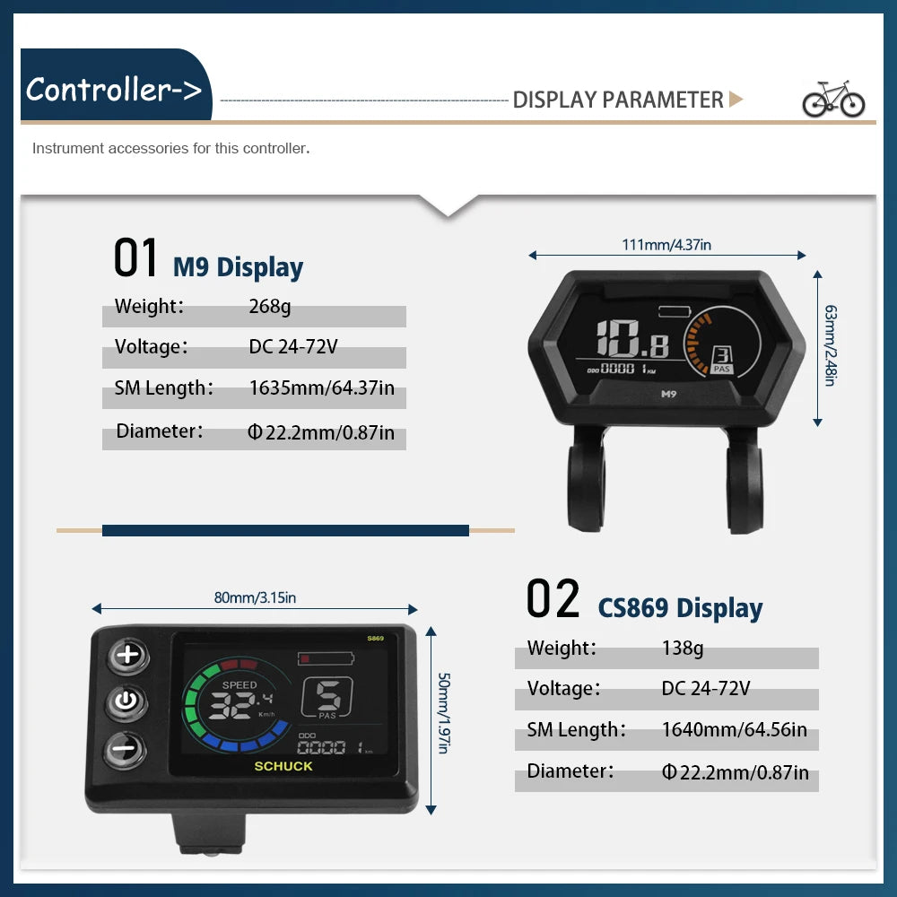 26A Ebike Sinawave Controller 24V/36V/48V Three-Mode Controller with Learning Function JN Color Display Wheel Hub Motor Parts