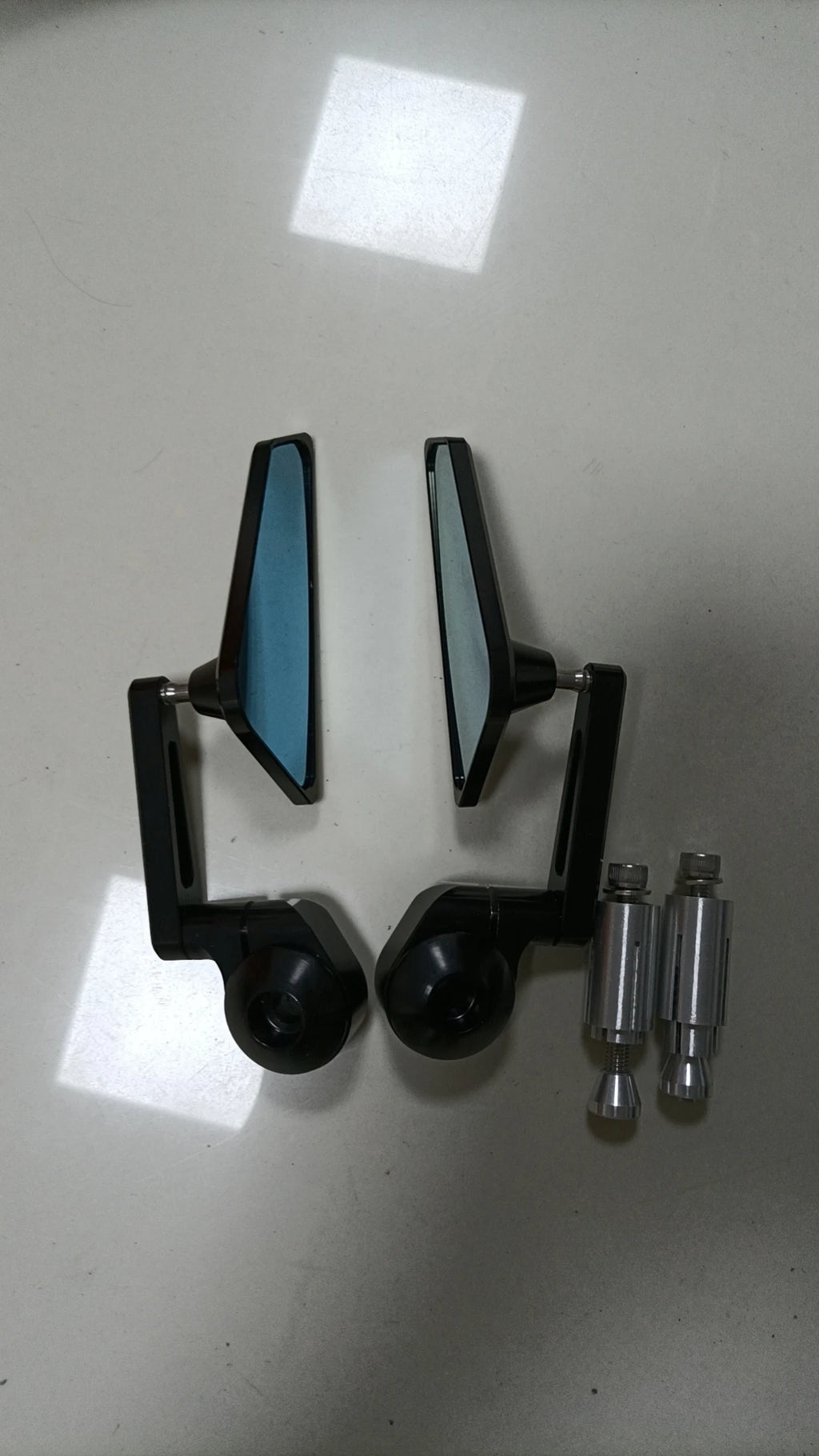 1 Pair 7/8" 22mm Motorcycle Aluminum Bar End Side Rearview Mirror Universal Motorbike Bike Handlebar Rear View Mirrors