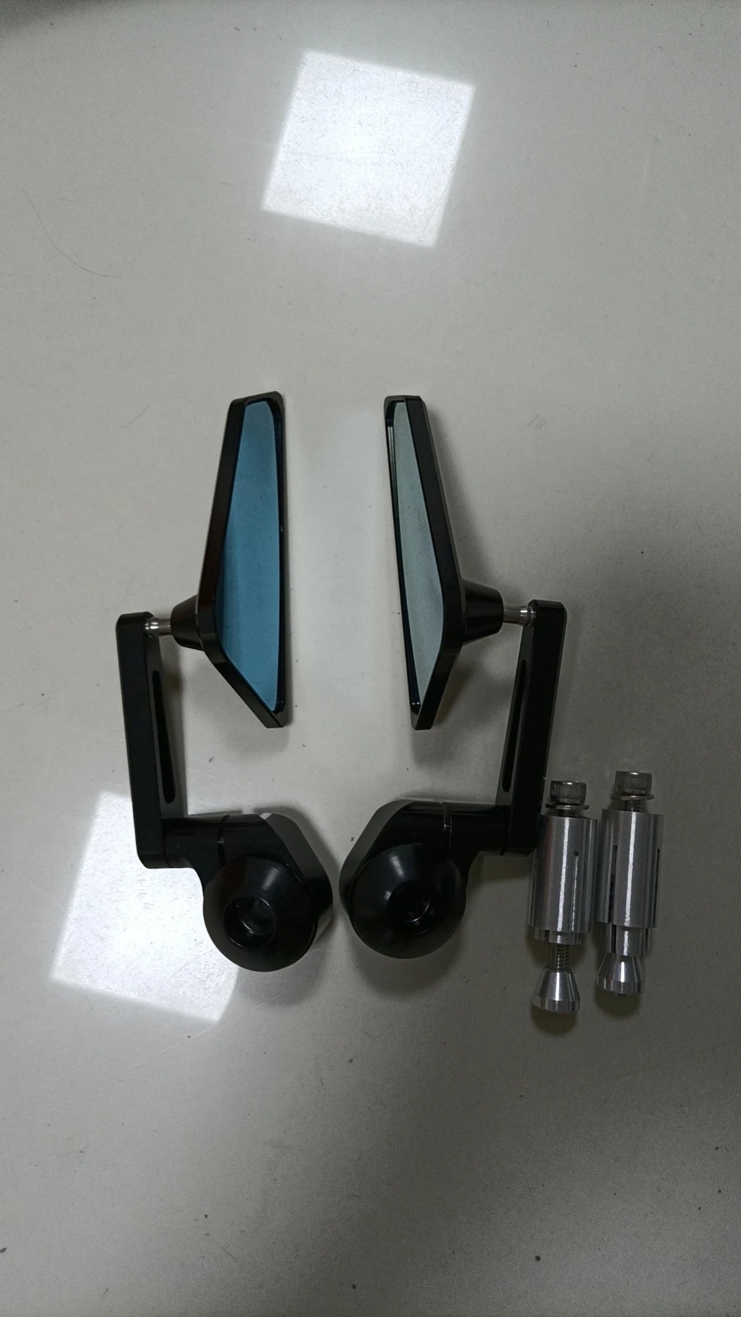 1 Pair 7/8" 22mm Motorcycle Aluminum Bar End Side Rearview Mirror Universal Motorbike Bike Handlebar Rear View Mirrors