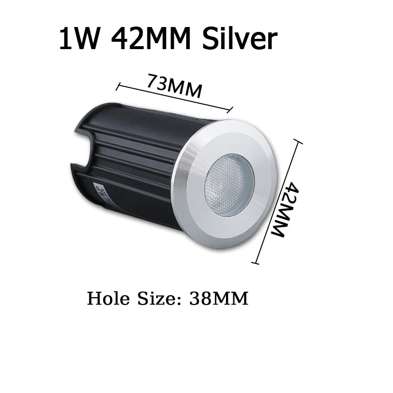 10PCS/lot IP67 Outdoor Lighting 1W3W5W for Garden Yard Step Stairs Floor Deck Recessed Inground Lamps LED Underground Spotlight