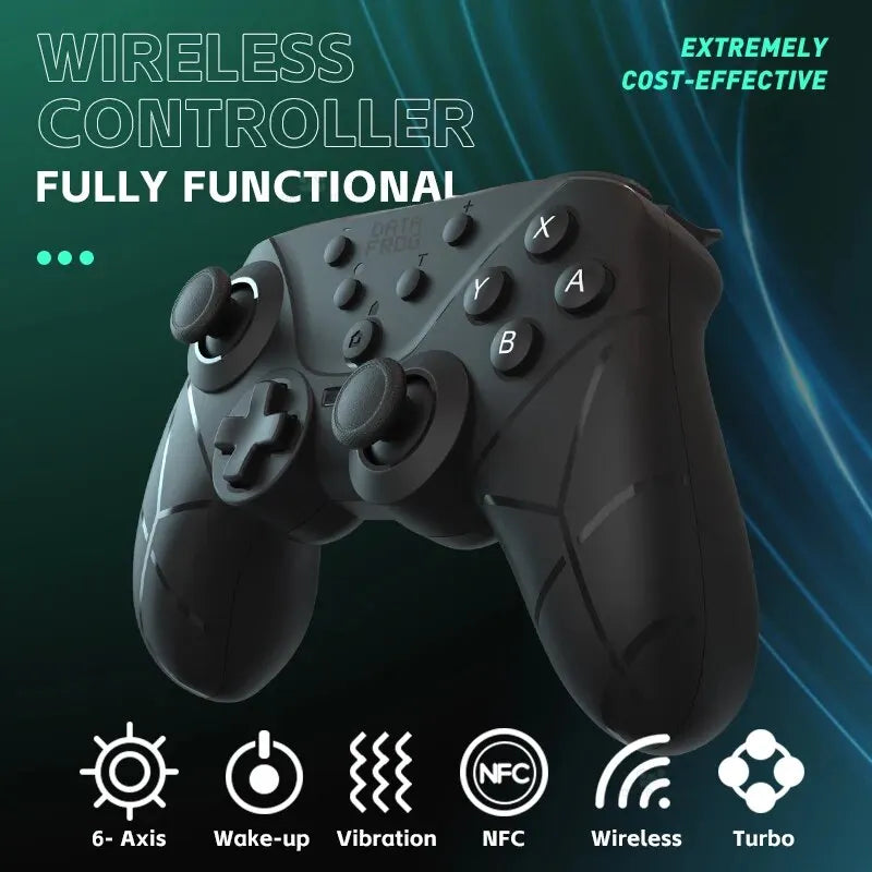 Data Frog For Switch/For Switch Lite/For Switch OLED Controller Wireless Gamepad with NFC and Turbo