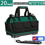 Upgrade 23inch Heighten large capacity Tool Bag Thickened 1680D Oxford Waterproofed Wear-Resistant Electrician Storage Toolkit