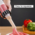 1set Sausage Filling Machine Set Meat Stuffer Filler Manual Meat Injection Sausage Tool Make Sausage Kitchen Cooking Tool