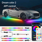Neon LED RGB Car Underglow Bottom Light Remote/APP Control Flexible Waterproof LED Strip Car Underbody Light Decorative Lamp
