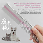 Pet Comb Purple Stripes Precision Comb for Dogs Removes Loose Hair Pet Grooming Magic Comb dog supplies