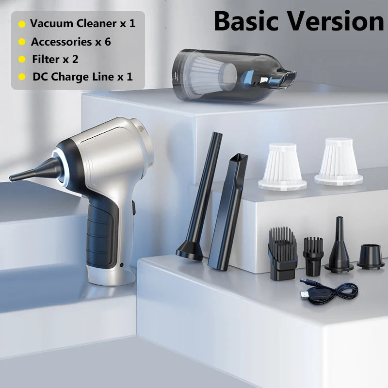 15000Pa Wireless Car Vacuum Cleaner Strong Suction Handheld Auto Vacuum Home & Car Dual Use Mini Vacuum Cleaner Home Appliance