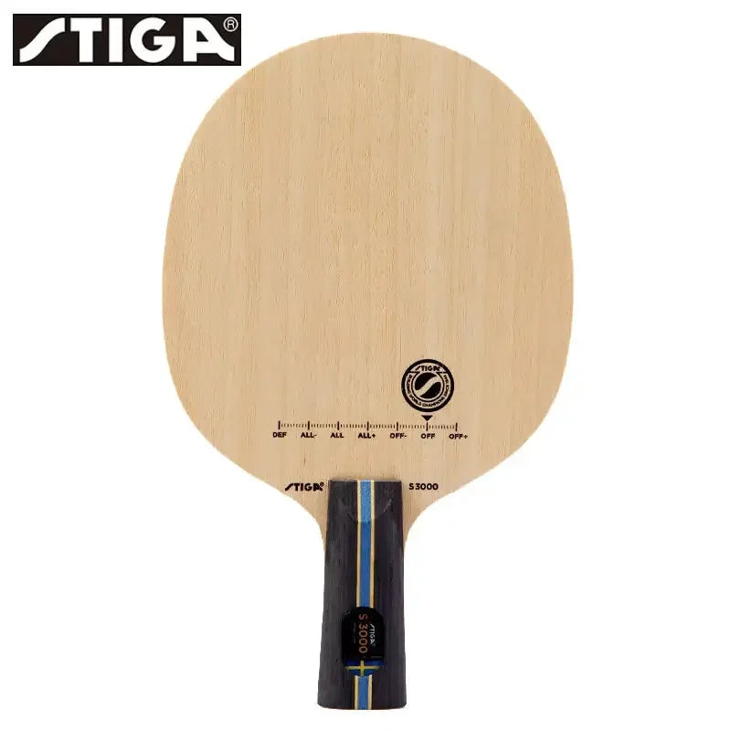 STIGA Five-Layer Pure Wood S3000 S2000 WRB Professional Table Tennis Racket Primary Table Tennis Blade