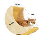Wall Mounted Cat Tree Wooden Shelves Scratching Posts Climbing Cat tower Hammock With Solid Floating Perches Steps and Ladder