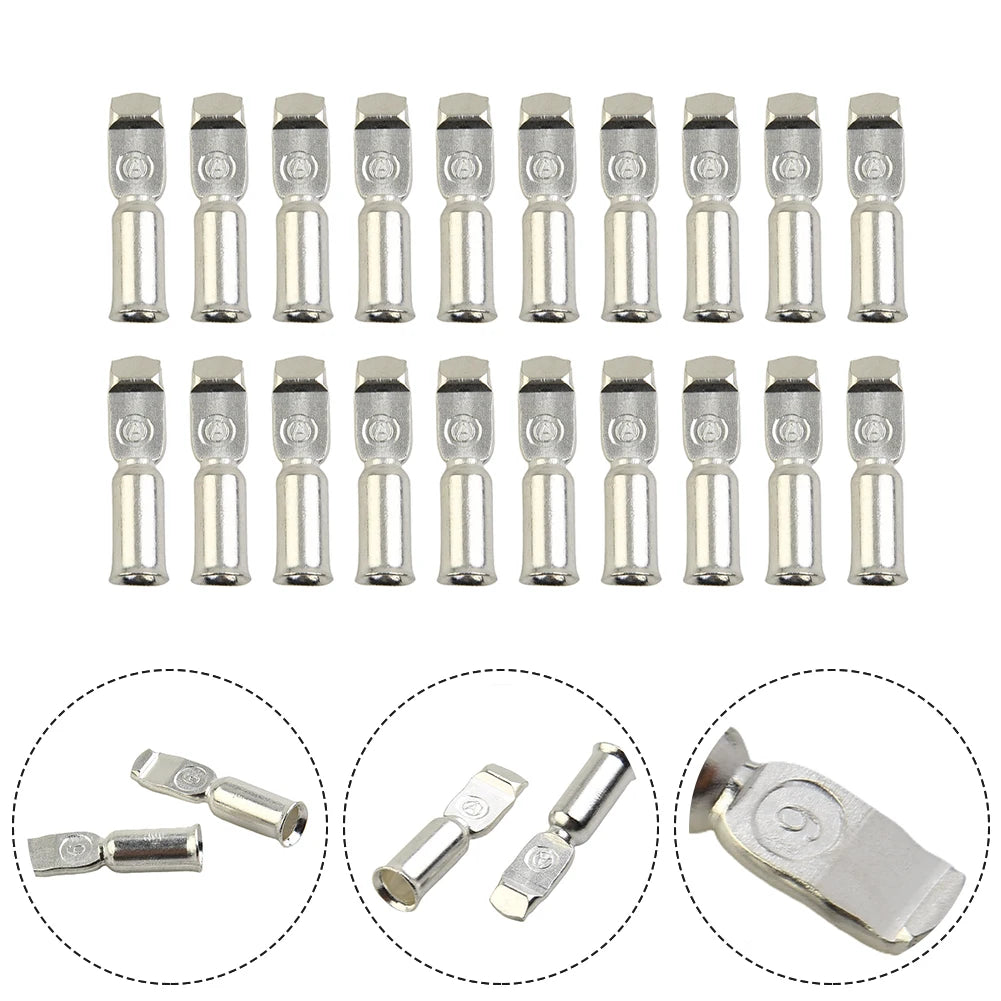 20pcs 50Amp Copper Terminals Connector For 50A FOR Style Plugs Contacts For 4-12square 6 B & S Wire Cable Terminal