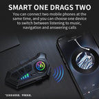 Y10 Bluetooth 5.3 Helmet Headset Wireless Hands-free Call Phone Kit Motorcycle Waterproof Earphone Music Player Speaker for Moto