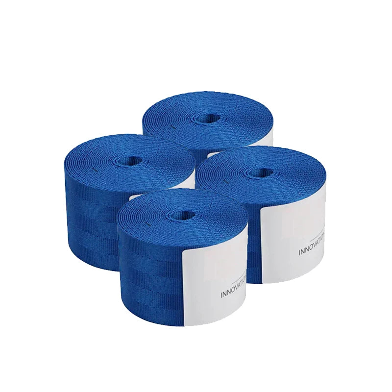4pcs Red Edge Car Seat Belt Webbing Polyester Seat Lap Nylon Safety Strap 3.6M 48MM Car Seat Conversion Car Accessories DIY