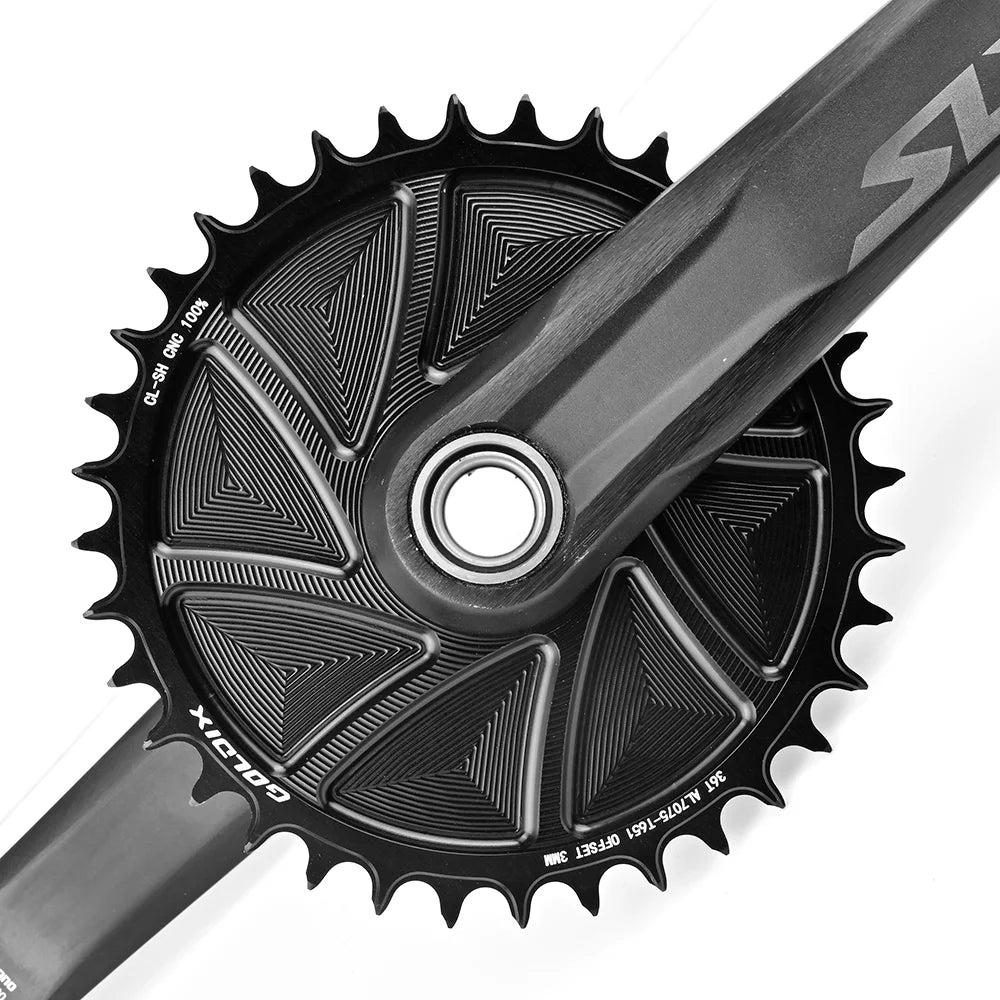 GOLDIX Directly install AERO Chainring Wide Narrow Teeth CNC Hollow Cutting Machining for SHIMANO M8100 M9100 M7100 M6100 Crank