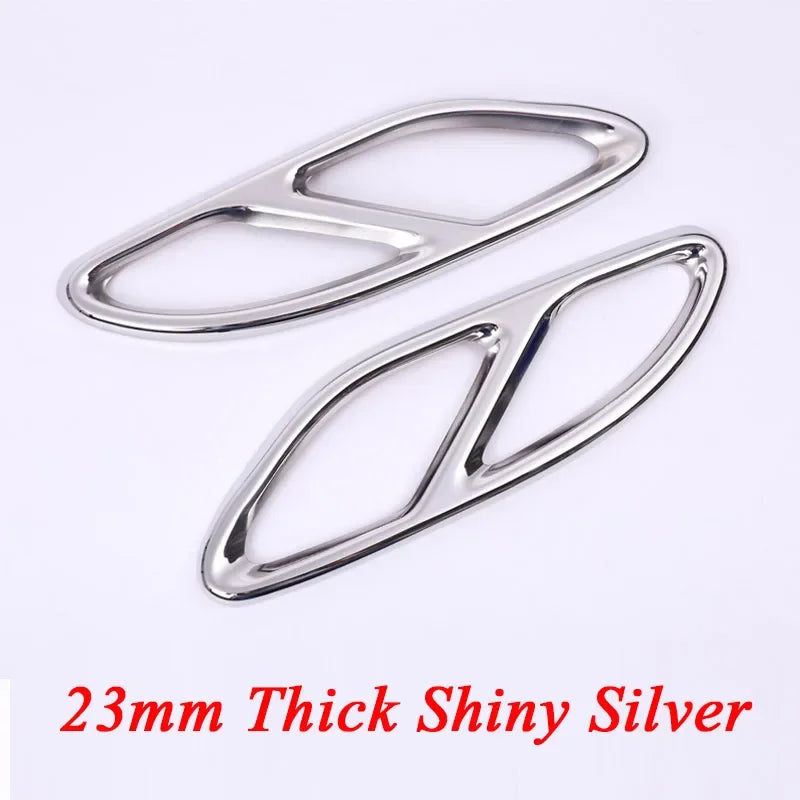 For Mercedes Benz GLC A B C E Class X253 W205 W213 W176 W177 W246 W247 2016-2019 Car Exhaust Pipe Cover Trim Car Accessories