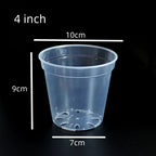 5Pcs Home Garden Transparent Planter Pot 4/5/6/7/8/9Inch Round Orchid Nursery Pots Orchid Container Starting Pot