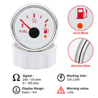 Car Marine Boat Boost Alarm Gauge 2‘’ 52mm Oil pressure Meter Water Level Fuel Temperature 12V 24V Voltmeter Accessories Meter
