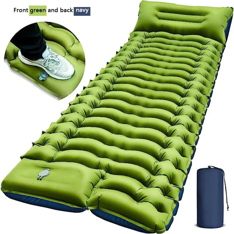 TARKA Camping Inflatable Mattress Air Sleeping Mat With Pillow Lightweight Sleeping Cushion  Compact For Outdoor Hiking Climbing