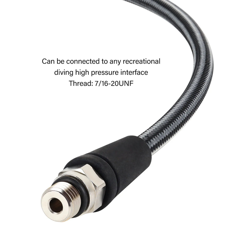 15cm 65cm 80cm Diving High Pressure Regulator Hose Professional Carbon Fiber Woven Flexible Safe Scuba Diving High Pressure Hose