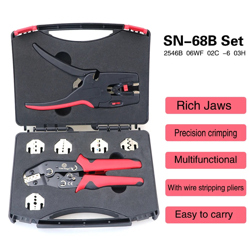 Industrial-Grade SN Crimpers w/ Modular Jaws: Precision Dies, Multi-Spec, High-Accuracy Whit Wire stripper 02C 58B 2546B -6 03H