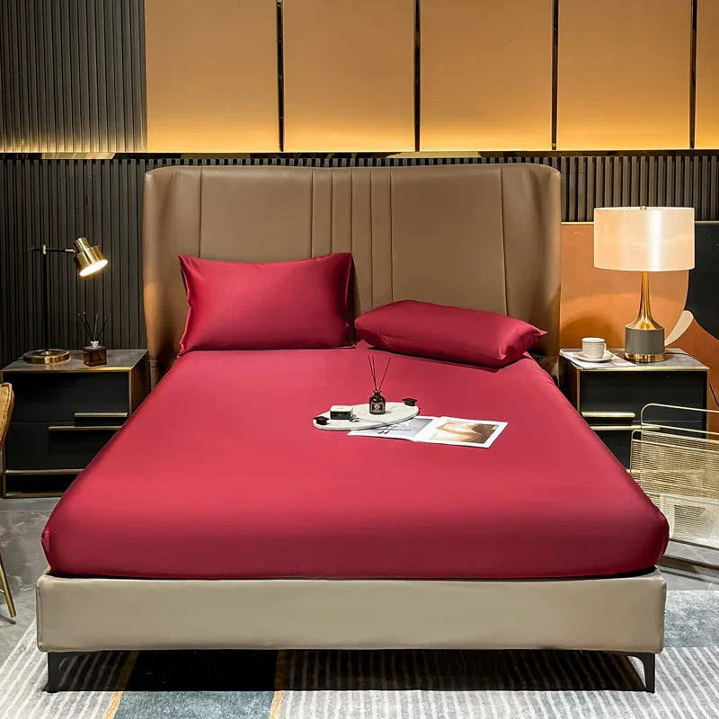 Mulberry Silk Fitted Sheet Natural Silk Bed Cover Queen King Size Bed Cover Customized Size Luxury High-End Silk Bedding Sheets