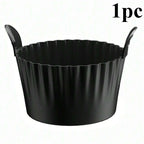 1/4PCS Reusable Silicone Air Fryer Liners and Baking Cups Accessories for Eggs Cakes Meatballs Non-Stick Kitchen Baking Tools