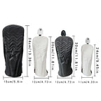 Golf Headcover Golf Wood Cover PU Leather Golf Club Covers For Driver Fairway Hybrid Waterproof Protector Set Golf Accessories