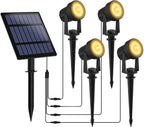 Solar LED Outdoor Wall Spotlight IP65 Waterproof, 2 or 4 LEDs, RGB/Warm/Cold White