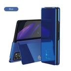 6 Colors Mirror Clear View Stand Flip Case For Samsung Galaxy Z Fold 2 3 4 5 6 7 Full Cover Folding Plathing Phone Cover