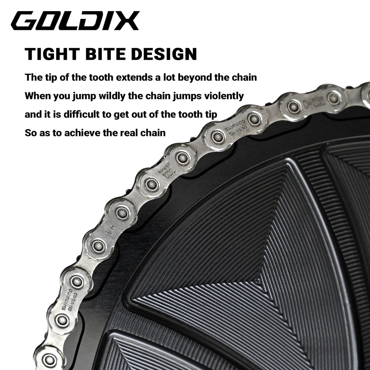 GOLDIX 8-Bolt Bicycle Chainring Wide and Narrow Teeth AERO Chainring CNC Hollow Cutting Machining for SRAM 8Bolt Crankset