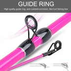 Sougayilang Lure Fishing Combo 5 Sections 170CM Carbon Fiber Fishing Rod and 8+1BB Baitcasting Reel Travel Fishing Set Pesca